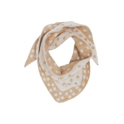 FOULARD TRIANGULAIRE TRICOTÉ À POIS