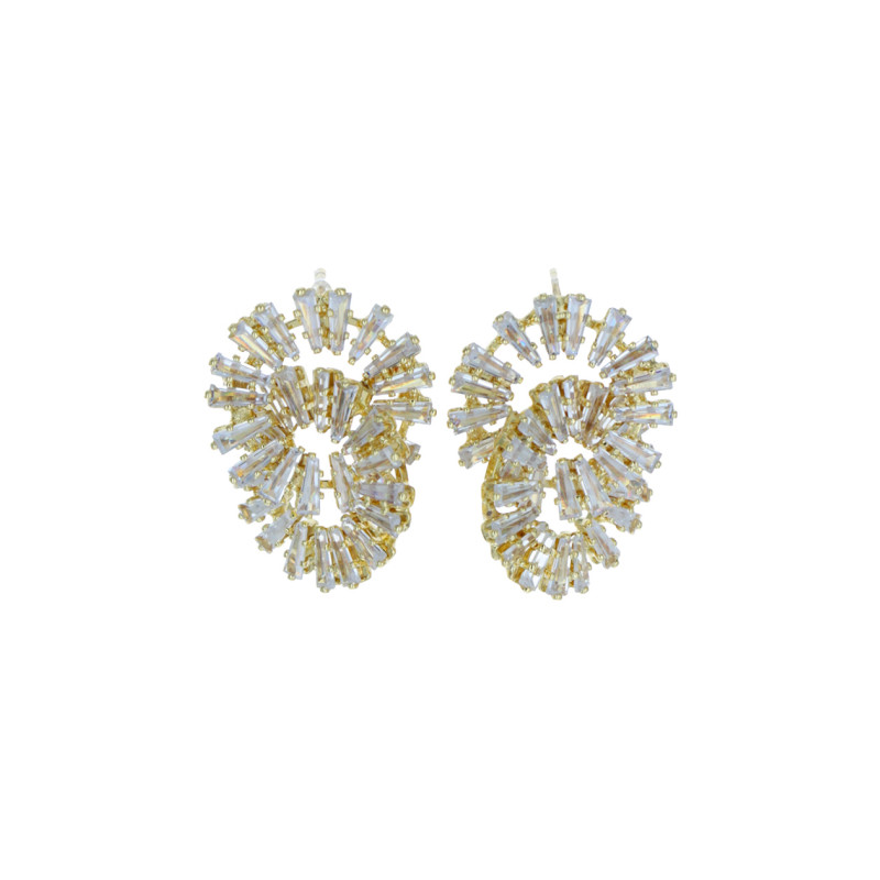 EARRINGS ROUND SHAPE & FACETED BEADS