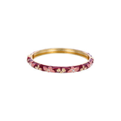RIGID BRACELET WITH BEADS AND FLOWERS