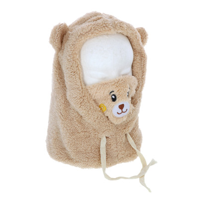 CAPUCHE ENFANT EN FAUSSE FOURRURE AVEC OURS