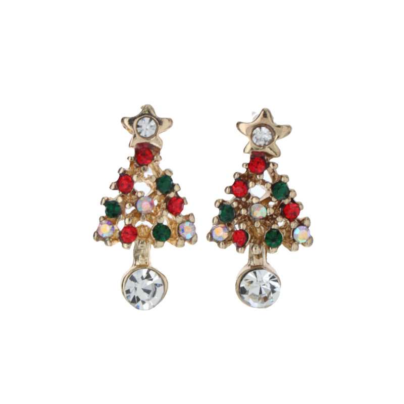 OORBELLEN MET KERSTBOMEN EN STRASS