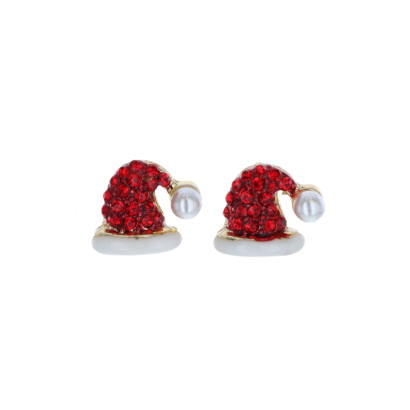 EARRINGS WITH CHRISTMAS HAT