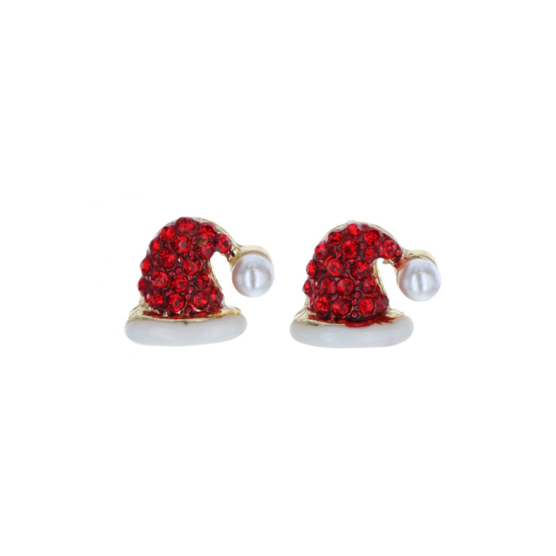 EARRINGS WITH CHRISTMAS HAT