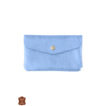 PORTE-MONNAIE EN CUIR MÉTALLISÉ & COULEUR UNIE