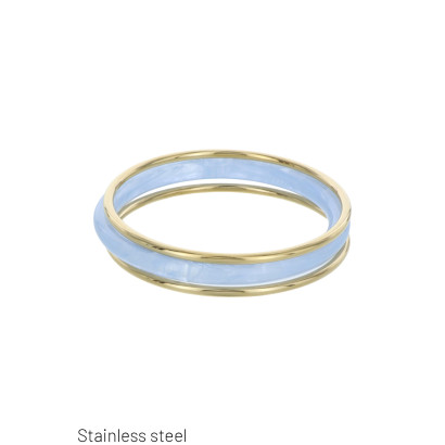 SET VAN 3 BANGLES, STAAL EN HARS ARMBANDEN