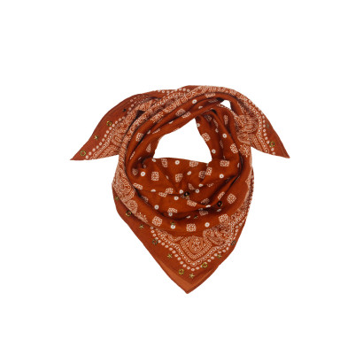 SQUARE SCARF PRINTED GEOMETRIC
