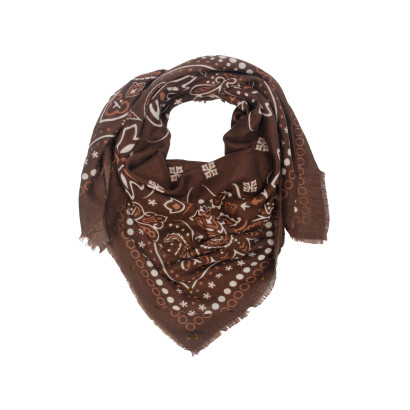 VIERKANTJE SJAAL PAISLEY EN STERREN PATROON