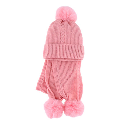 SET ENF.: BONNET, ÉCHARPE, TRICOT TORSADÉ, COULEUR