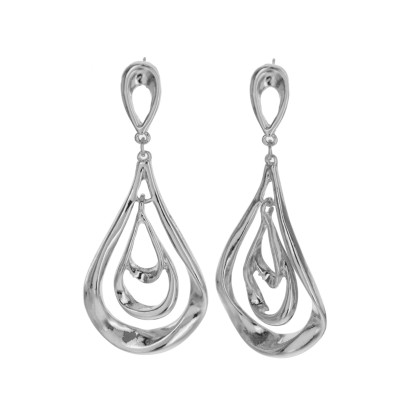 EARRINGS DROP SHAPE, IRREGULAR METAL