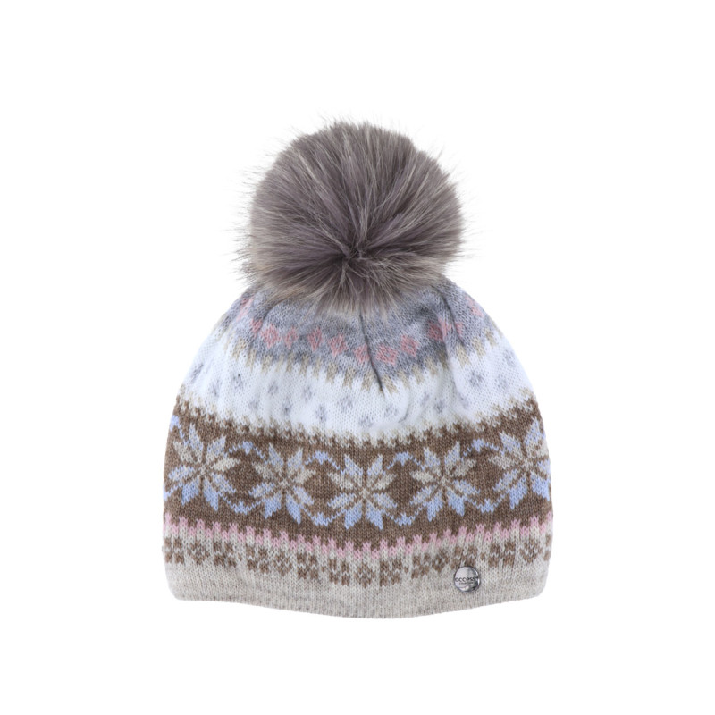 BONNET TRICOTE AVEC FLOCONS
