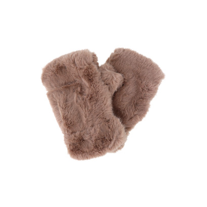 MOUFLE EN FAUSSE FOURRURE ET COULEUR UNIE