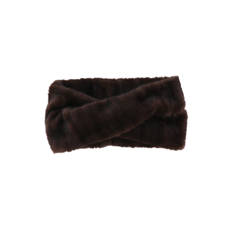 FUR IMITATION SNOOD SOLID COLOR AND TWISTED