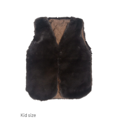 VESTE SANS MANCHE FAUSSE FOURRURE