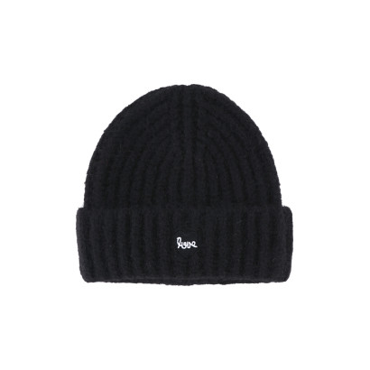 KNITTED HAT WITH TURN UP AND EMBROIDERED HEART