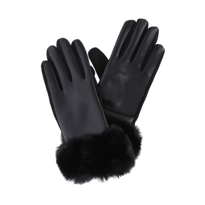 GANTS AVEC BORD EN FAUSSE FOURRURE