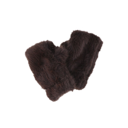 MOUFLE EN FAUSSE FOURRURE ET COULEUR UNIE