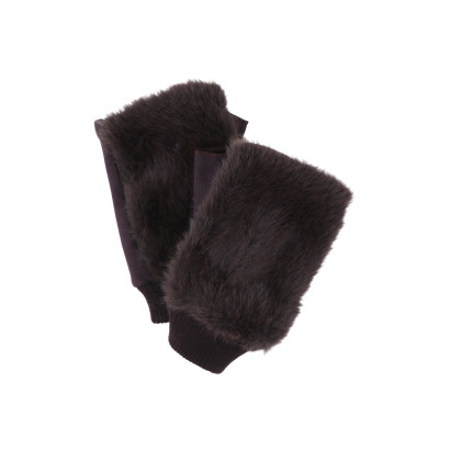 MOUFLE EN FAUSSE FOURRURE ET COULEUR UNIE