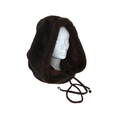 CAPUCHE EN IMITATION FOURRURE ET DE COULEUR UNIE