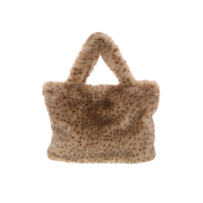 SAC A MAIN EN IMITATION FOURRURE ET IMPRIM ANIMAL