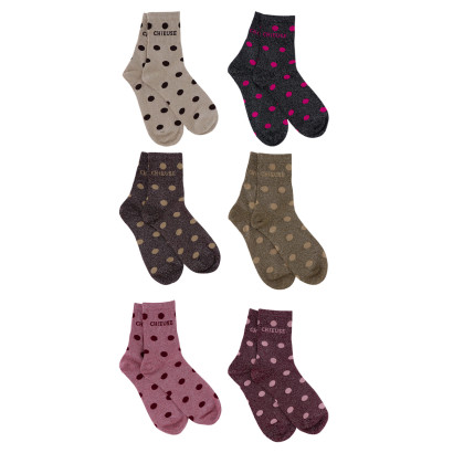 CHAUSSETTES Ú POIS AVEC LUREX: CHIEUSE