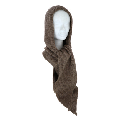 CAGOULE EN TRICOT AVEC COULEUR UNIE