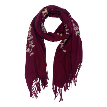 FOULARD AVEC FLEURS BRODÉES