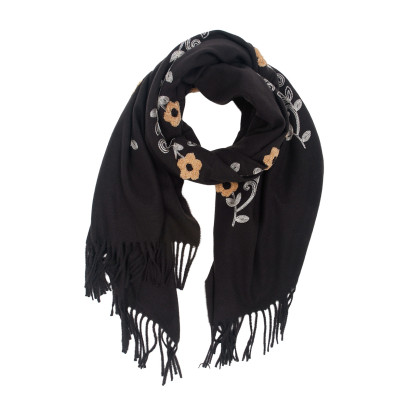 FOULARD AVEC FLEURS BRODÉES