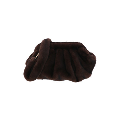 SAC BANDOULIÈRE EN IMITATION FOURRURE,COULEUR UNIE