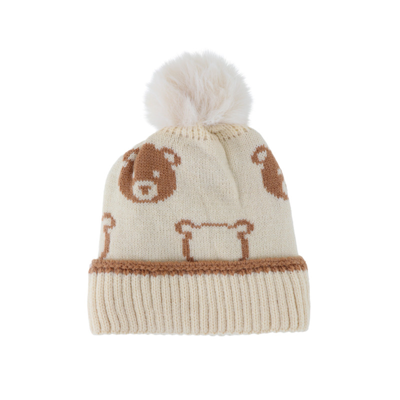 BONNET TRICOTE POUR ENFANT AVEC POMPONS