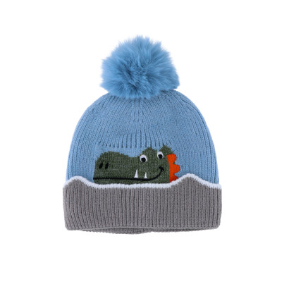 BONNET TRICOTE ENFANT AVEC POMPON & ANIMAUX