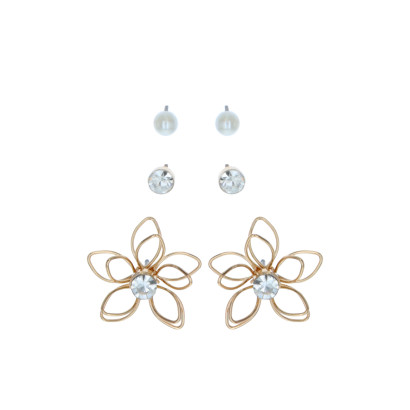SET: 3 OORBELLEN BLOEMEN VORM