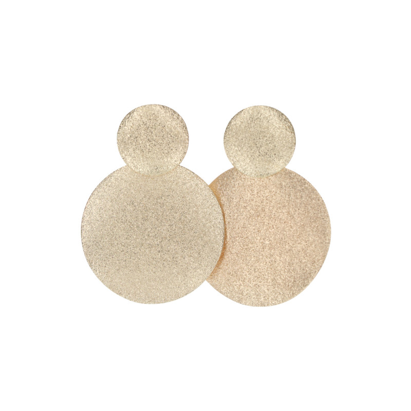 BOUCLES D'OREILLES METAL MARTELE FORME RONDE