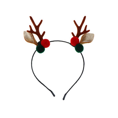 SERRE TETE BOIS DE CERF PAILLET AVEC POMPONS
