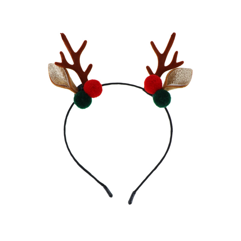 SERRE TETE BOIS DE CERF PAILLET AVEC POMPONS