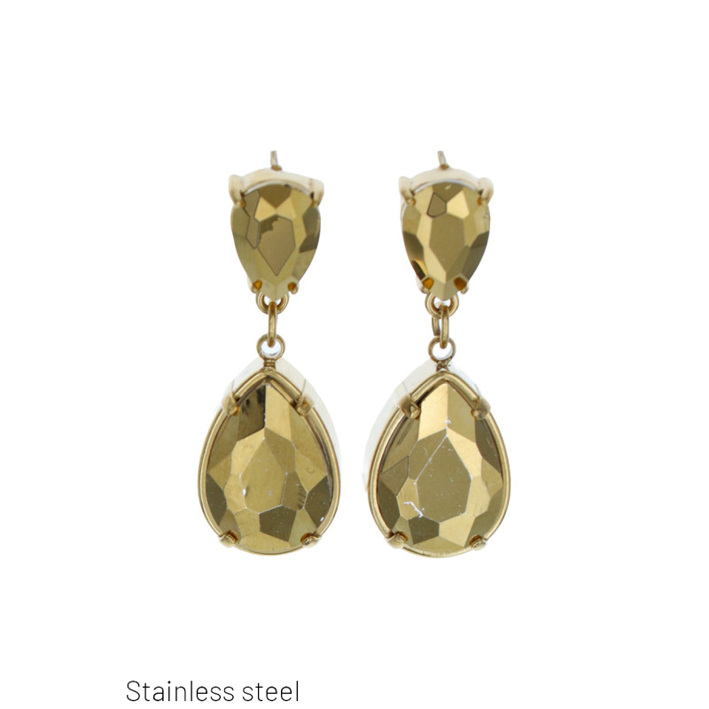 BOUCLES D'OREILLE PENDENT. FORME DE GOUTTE