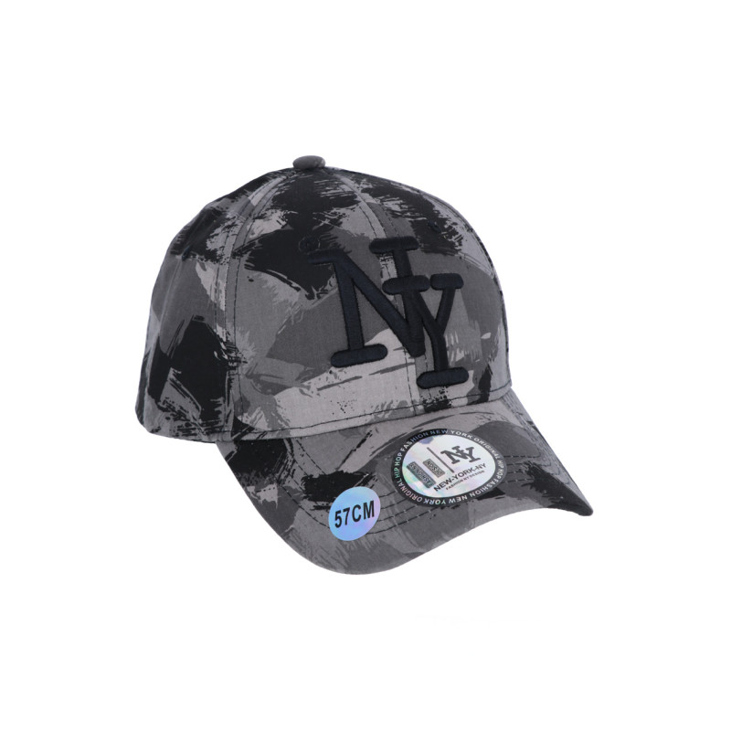 CASQUETTE AVEC MOTIF CAMOUFLAGE & MESSAGE N.Y.
