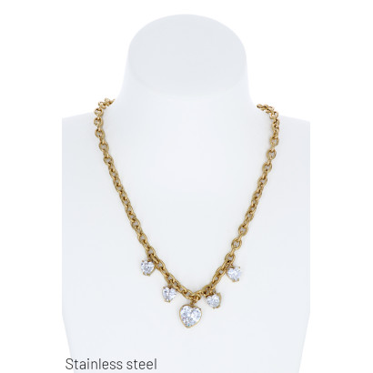 COLLIER EN ACIER AVEC COEUR