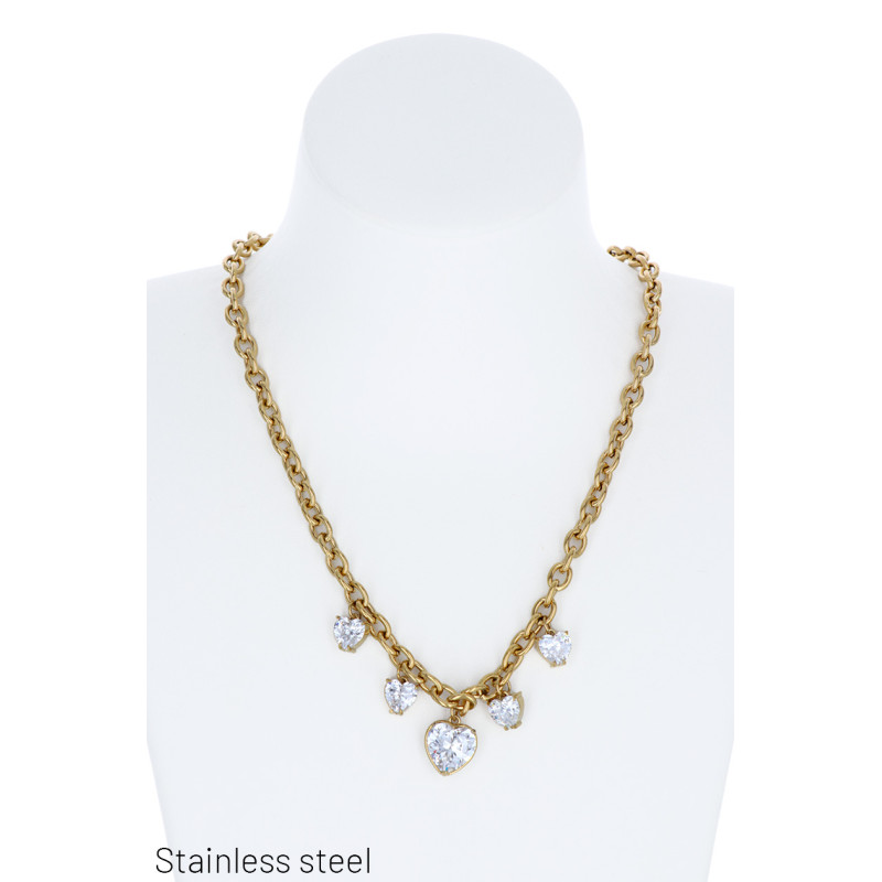 COLLIER EN ACIER AVEC COEUR