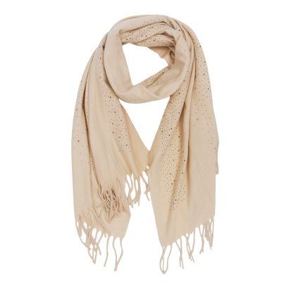 FOULARD COULEUR UNIE AVEC SEQUINS