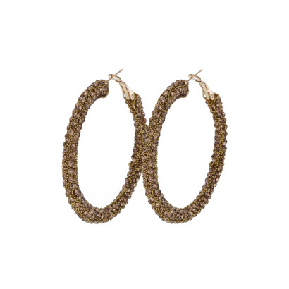 CREOLE EARRING WITH STRASS
