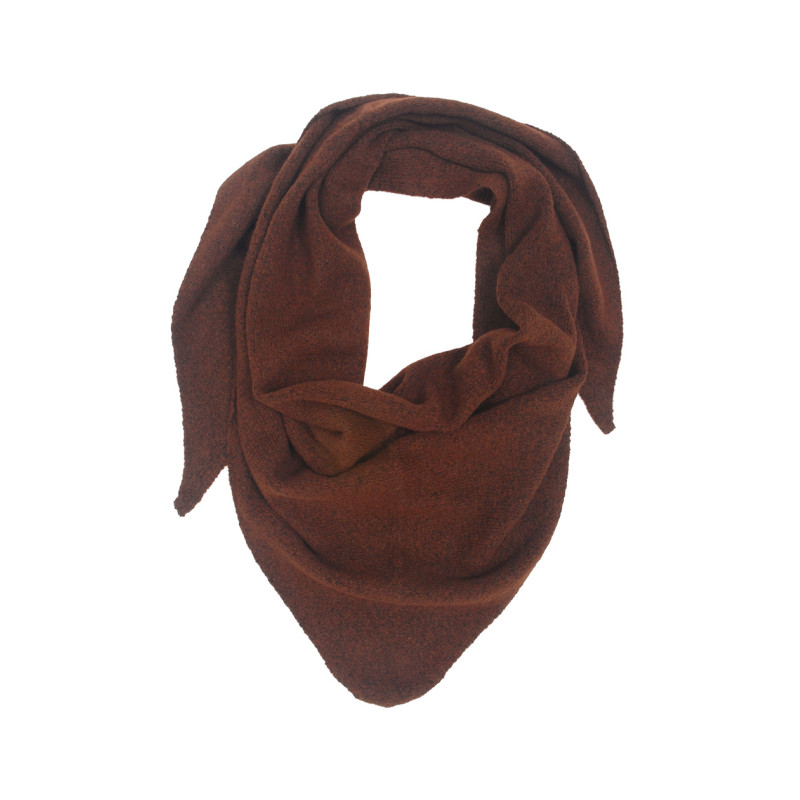 KNITTED TRIANGLE SCARF IN SOLID COLOR