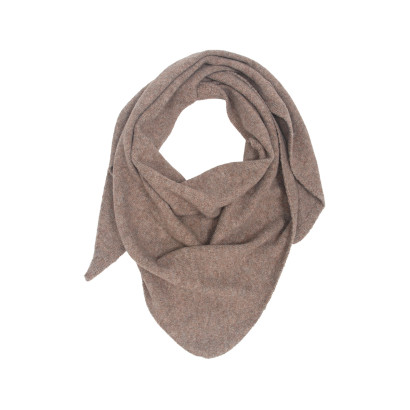 KNITTED TRIANGLE SCARF IN SOLID COLOR