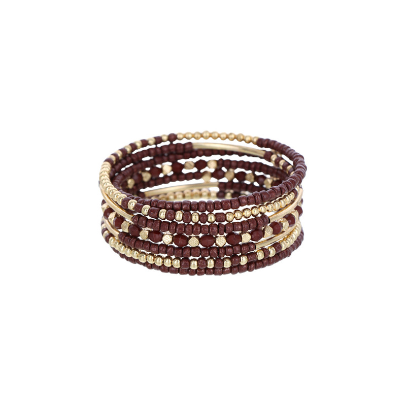 MULTI ROWS BRACELET WITH MULTI BEADS
