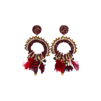B.O FORME RONDE, PLUMES & PERLES À FACETTES